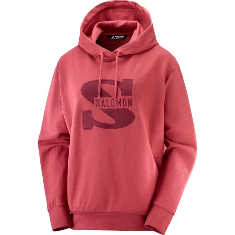 Red Salomon Outlife Logo Summer Women's Sweatshirt | IE RT0346